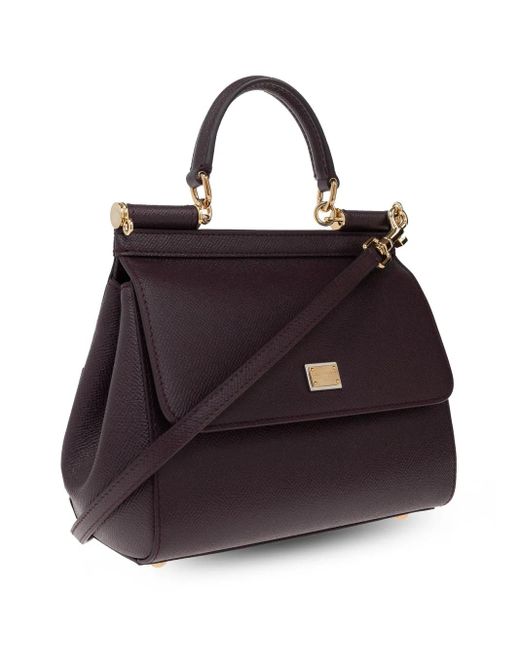 Dolce & Gabbana Purple Sicily Medium Tote Bag