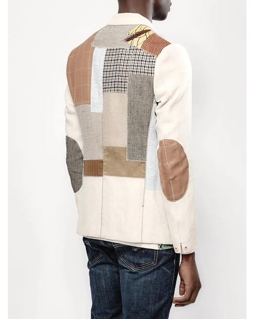 Junya Watanabe Sakko Mit Patchwork-Design in Natural für Herren