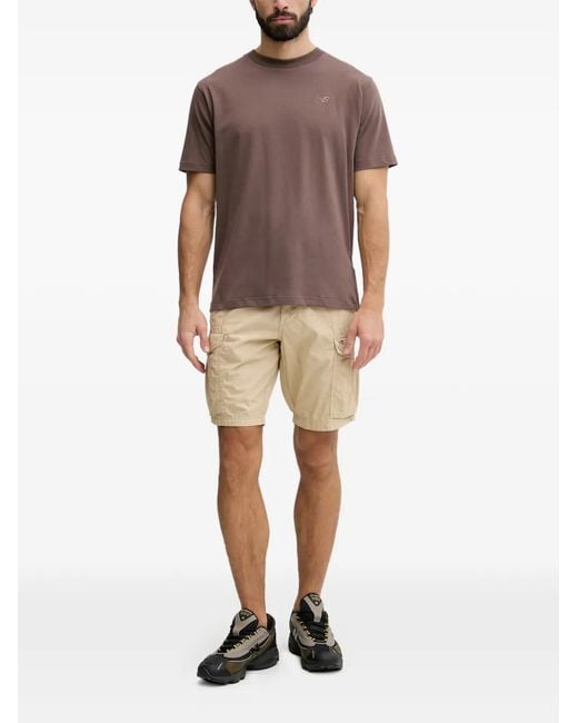 Napapijri Natural Noto Logo-Patch Cargo Shorts for men