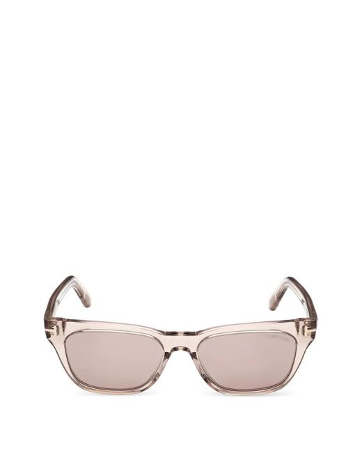 Tom Ford Pink Penn Rectangle-Frame Sunglasses for men