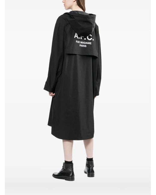 A.P.C. Black Kim Parka Coat