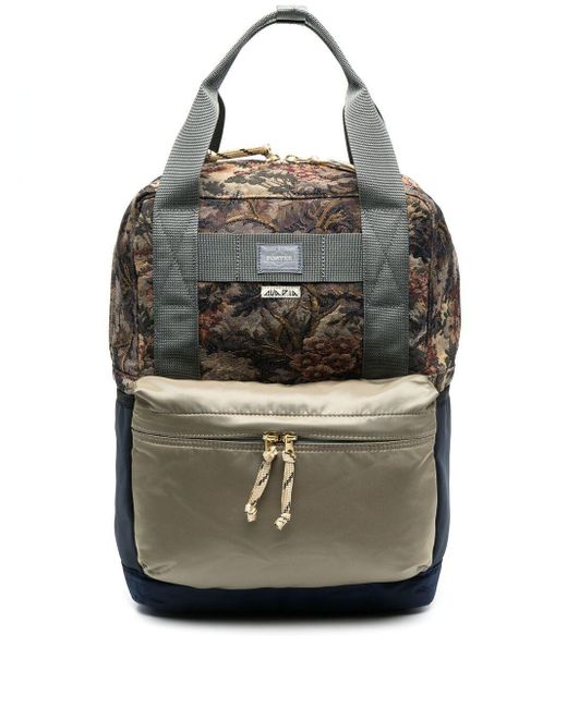 Porter-Yoshida and Co Multicolor Floral-print Panelled Backpack