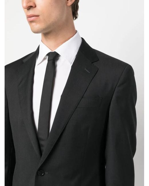 Polo Ralph Lauren Black Twill Wool Single-Breasted Suit for men