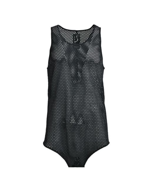 Rick Owens Gray Mesh Basketball Tank Top for men