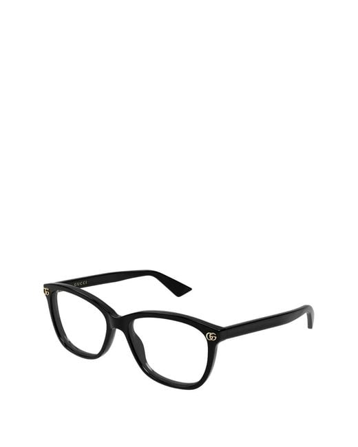 Gucci Black Double G Cat-Eye Glasses