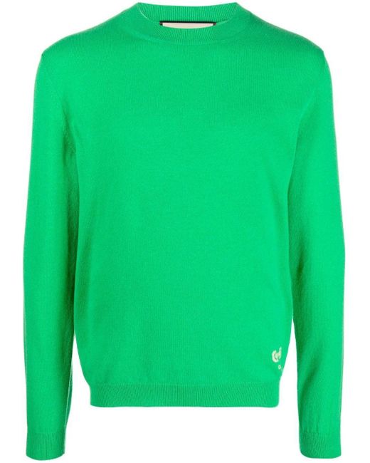 Gucci Green Round-neck Knit Jumper for men