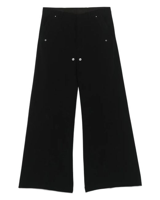 Rick Owens Black Eyelet-Detailing Pants for men