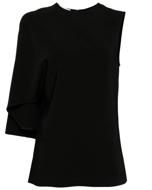 Stella McCartney Black Asymmetric One-sleeve Top