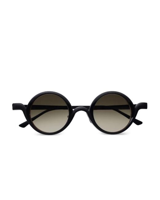 Rigards Black Round-Frame Gradient Sunglasses