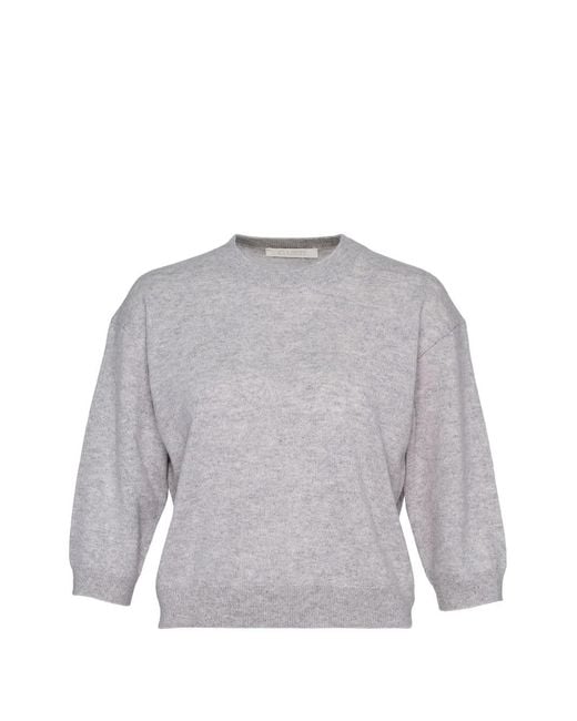 Club21 Gray Cropped Crew-Neck Sweater