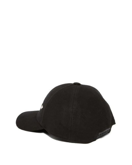 Rick Owens Black Embroidered Baseball Cap
