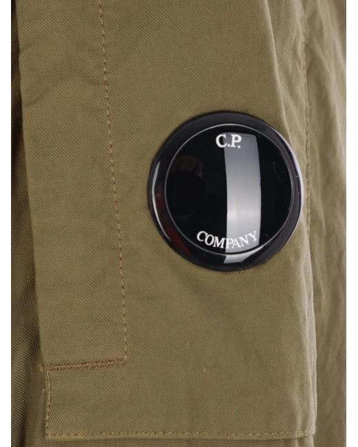 C P Company Green Micro Kei Explorer Coat for men