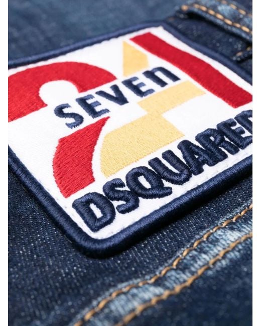 DSquared² Cropped Jeans in het Blue