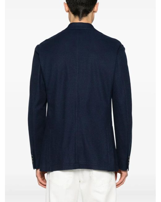 Canali Blue Textured Blazer for men