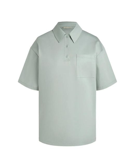 12 STOREEZ Blue Mica Mercerised Cotton Polo Shirt