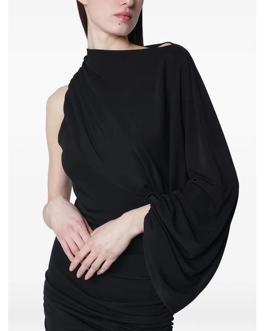 ANDAMANE Black One-Shoulder Mini Dress