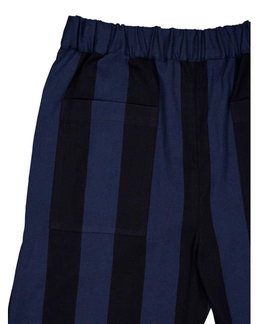 Marrakshi Life Blue Striped Cotton Trousers