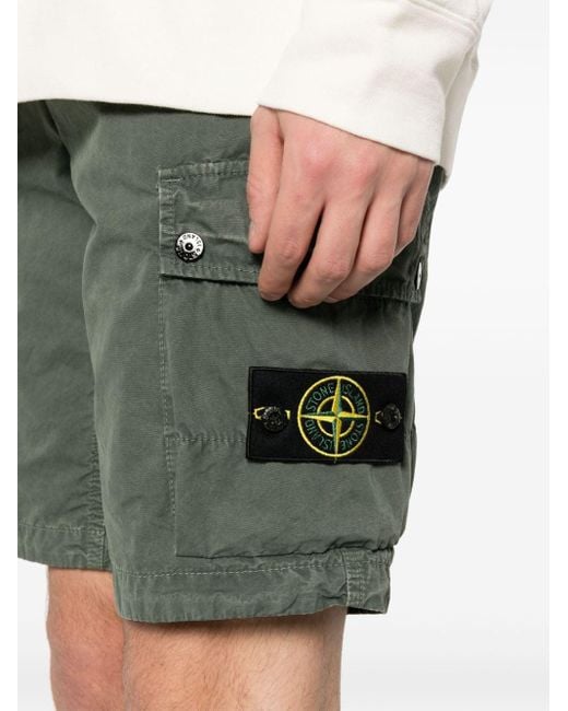 Stone Island Shorts Met Compass-logopatch in het Gray voor heren