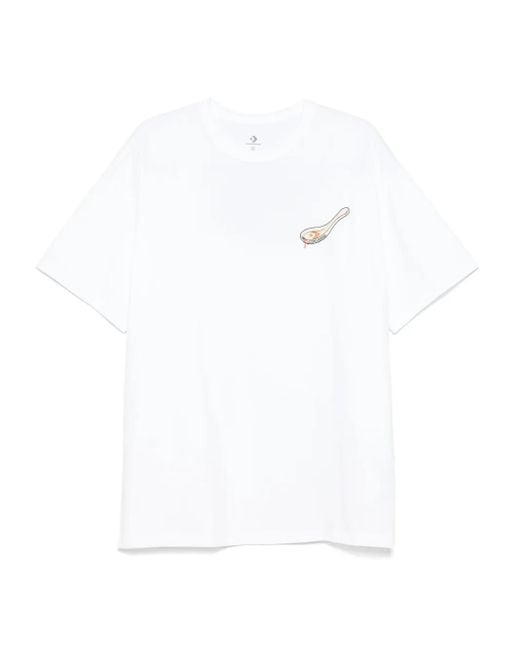 Converse White T-Shirt Mit Grafischem Print