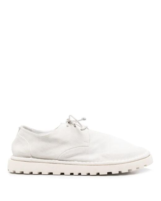 Marsèll White Sancrispa Alta Suede Derby Shoes for men
