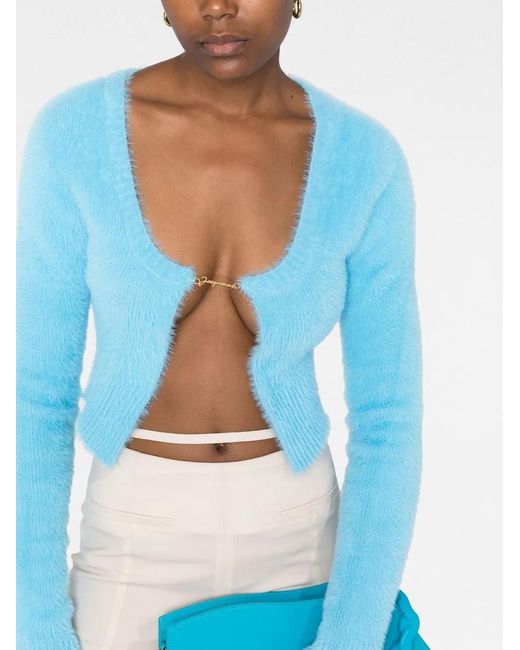 Jacquemus Blue Knit Cardigan