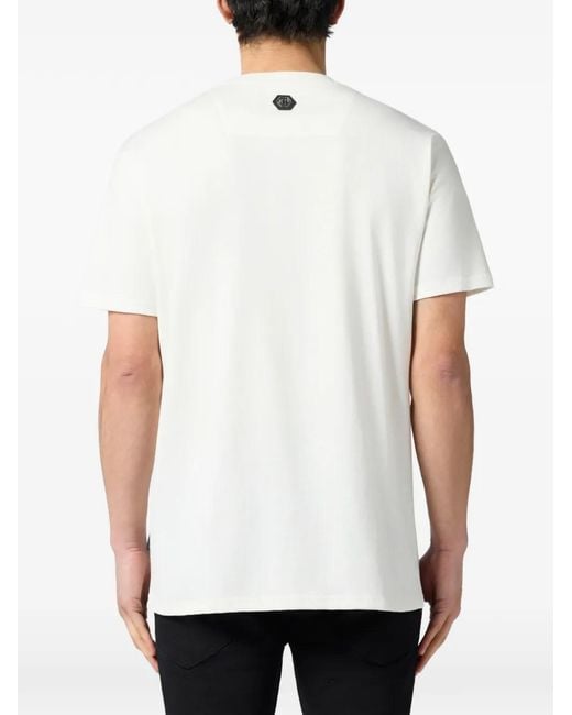 Philipp Plein White Ice-Cream Monsters T-Shirt for men