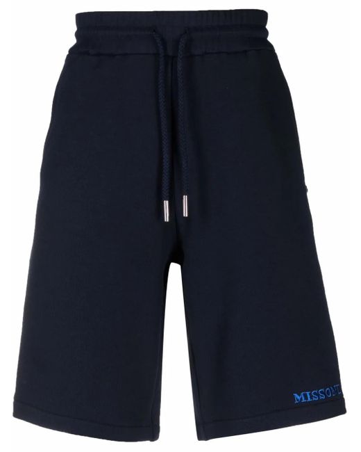 Missoni Blue Patterned Jacquard Cotton Shorts for men