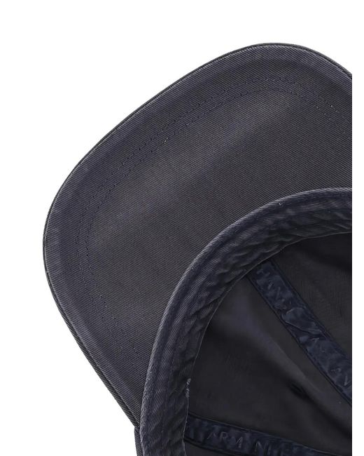 ARMANI EXCHANGE Blue Logo Patch Baseball Cap for men