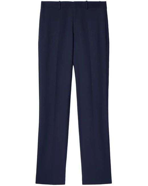 Off-White c/o Virgil Abloh Blue Wool Blend Slim Fit Trousers for men