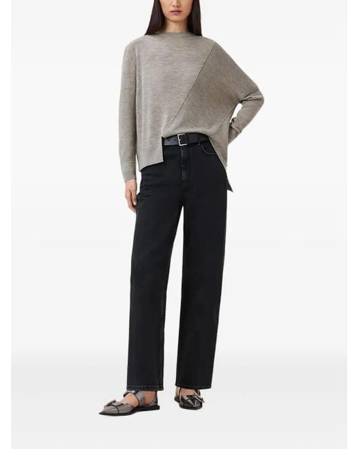 AllSaints Gray Isla Crew-Neck Sweater