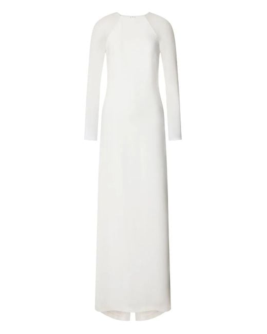 Alberta Ferretti White Kleid Aus Satin