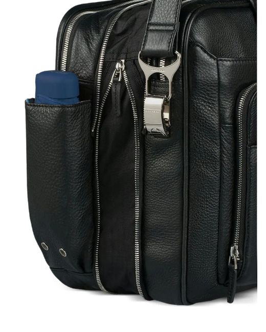 Piquadro Black Expandable Laptop Bag for men