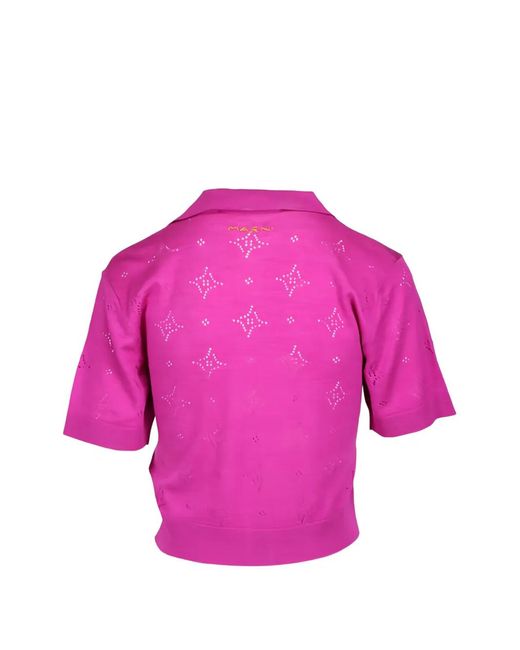 Marni Pink Openwork Shirt