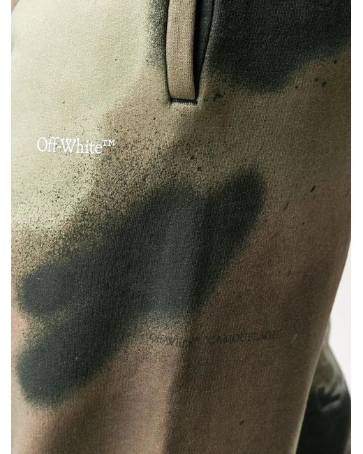Off-White c/o Virgil Abloh Green Camouflage-Print Track Pants for men