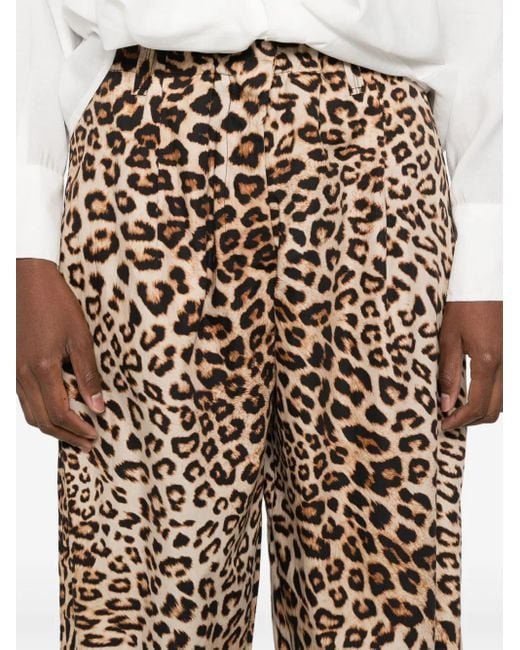 A PAPER KID Broek Met Luipaardprint in het White