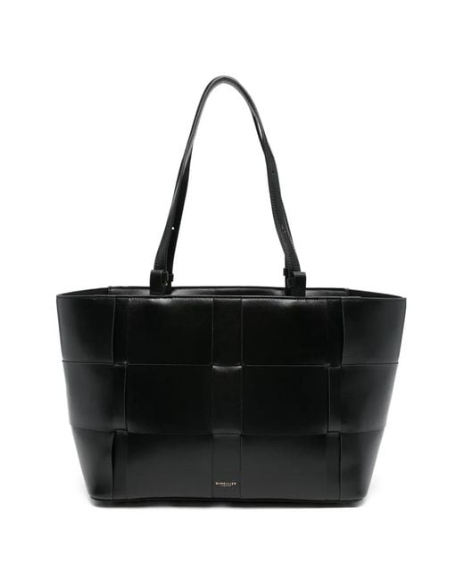 DeMellier London Black Florence Woven Tote Bag