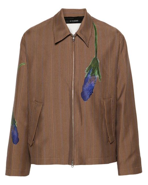 Song For The Mute Brown Falling Flowers Shirt Jacket for men