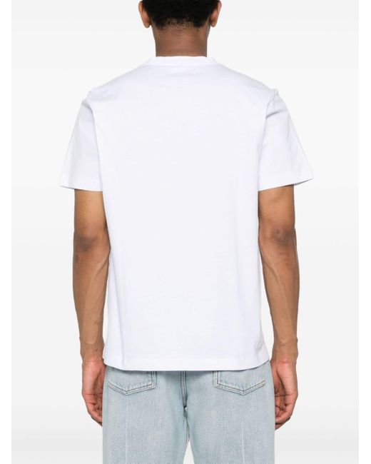 Peserico White Logo-print Cotton T-shirt for men