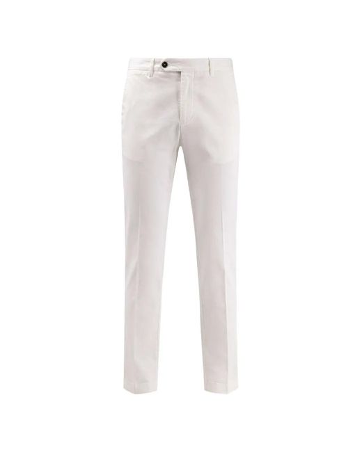 PT Torino Gray Metal Charm Flap Trousers for men