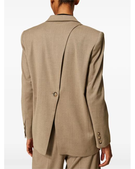 Twinset Natural Matte-Satin Blazer