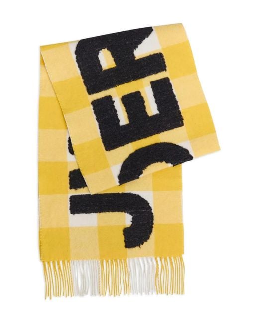 J.W. Anderson Yellow Check-Pattern Scarf