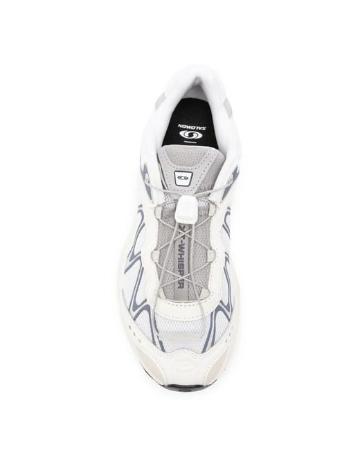Salomon White Xt-Whisper Mesh-Panel Sneakers