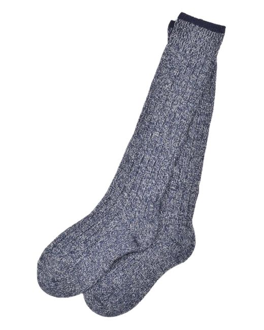 Brunello Cucinelli Gray Marl-Knit Socks for men