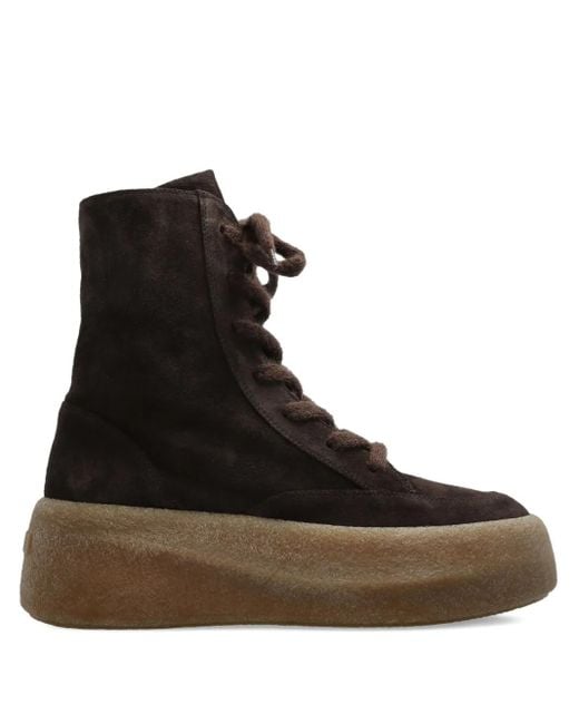 Vic Matié Black Lace-Up Platform Sneakers