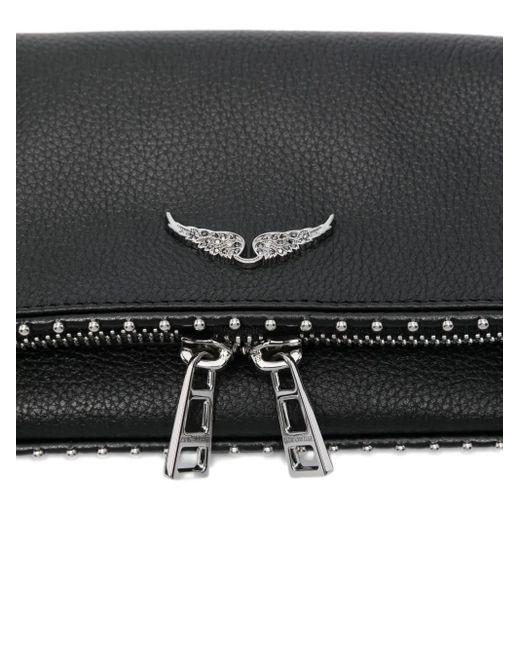 Bolso de hombro Rock Nano con apliques Zadig & Voltaire de color Black