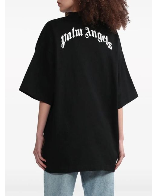 Palm Angels Black Bear-print Cotton-jersey T-shirt