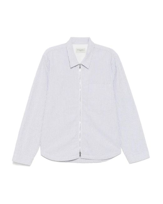 メンズ Officine Generale Malo シアサッカージャケット White