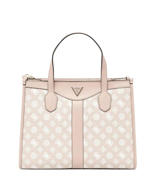 Guess Natural Monogram Tote Bag