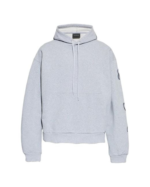 Balenciaga Gray Cursive Hoodie for men