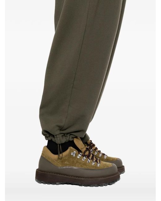 CROQUIS Green Cotton Drawstring Pants for men